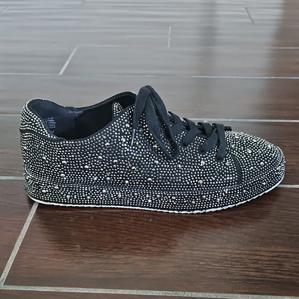 INC International Concepts Black Sparkle Sneakers - Picture 2 of 6